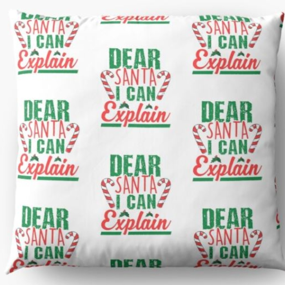 Dear Santa I Can Explain Floor Pillow